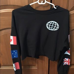 Urban outfitters cropped sweatshirt